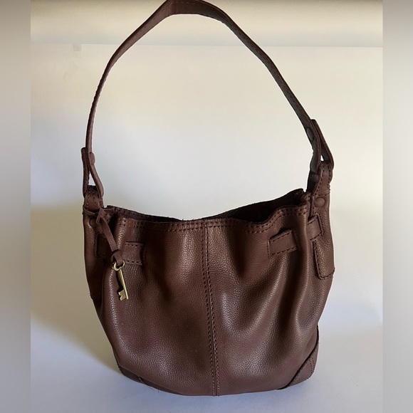 Fossil Slouchy Leather Shoulder Bag - Picture 2 of 12